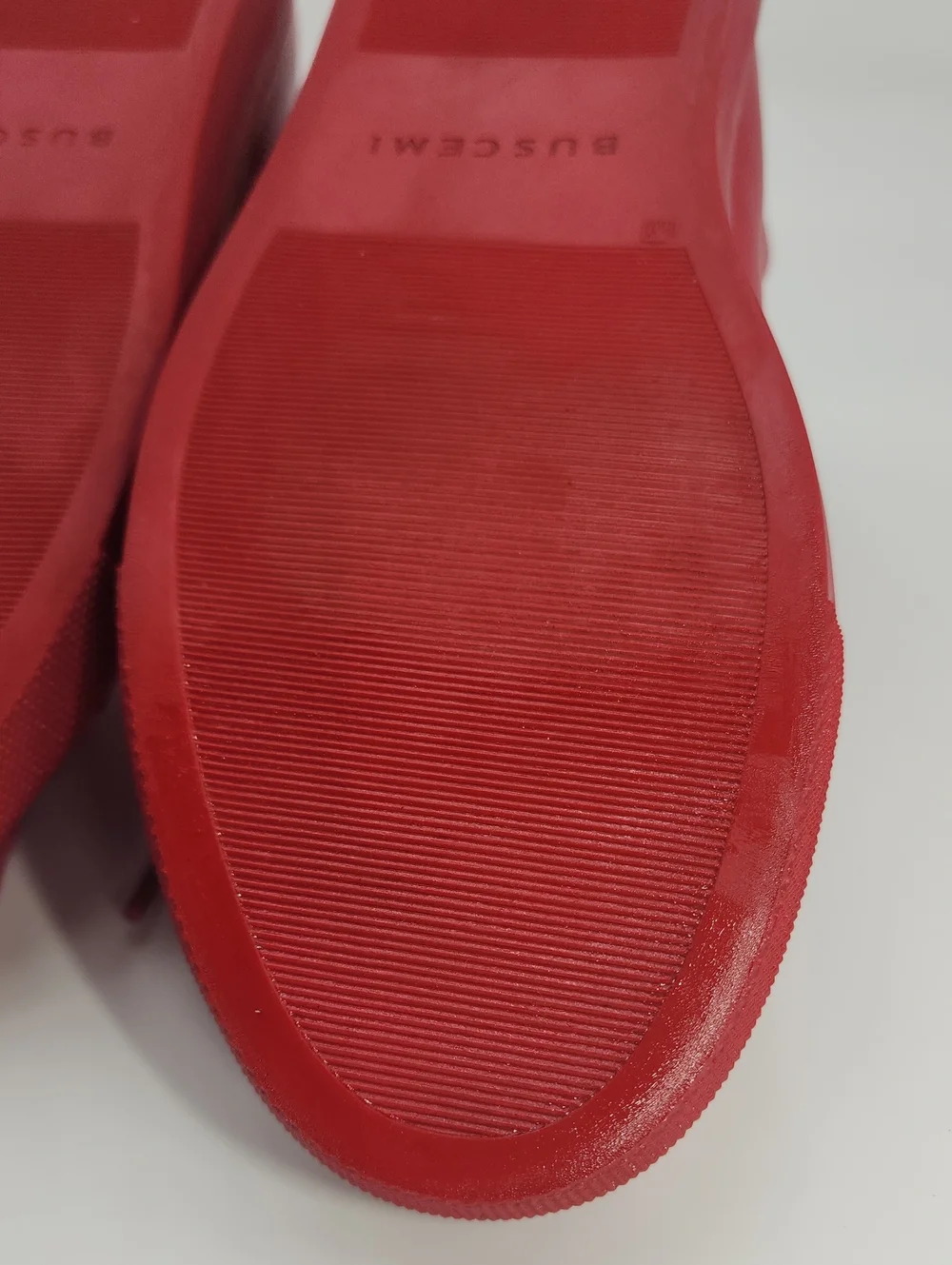 Red Authentic Buscemi Alta Sneakers Size 40